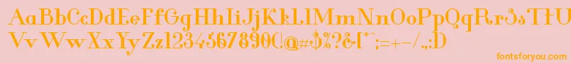 GlamorBold Font – Orange Fonts on Pink Background