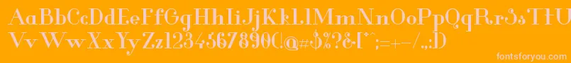 GlamorBold-Schriftart – Rosa Schriften auf orangefarbenem Hintergrund