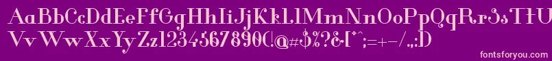 GlamorBold Font – Pink Fonts on Purple Background