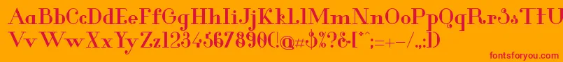 GlamorBold Font – Red Fonts on Orange Background