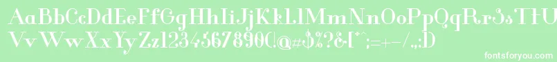 GlamorBold Font – White Fonts on Green Background