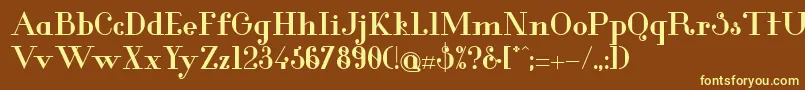 GlamorBold Font – Yellow Fonts on Brown Background