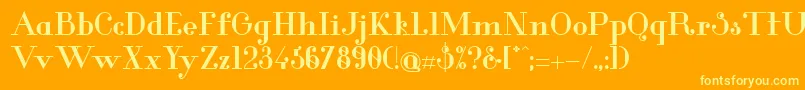 GlamorBold Font – Yellow Fonts on Orange Background