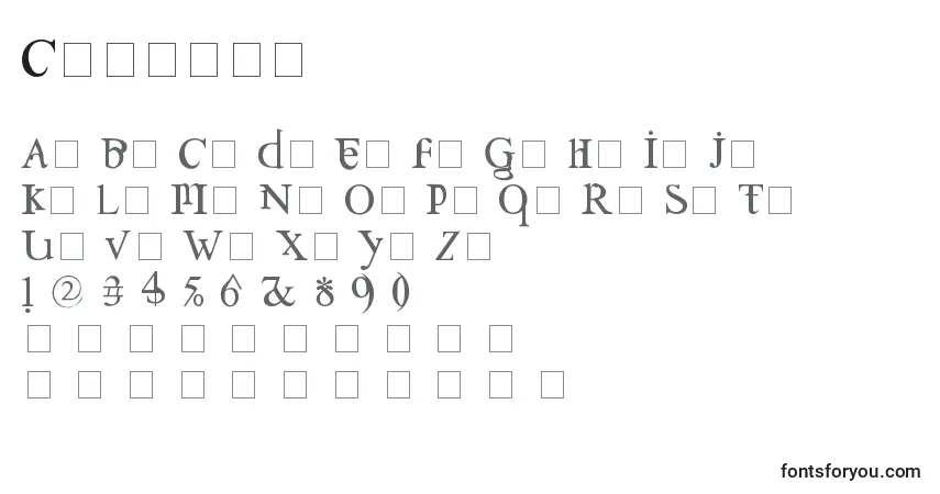 Schriftart Confuse – Alphabet, Zahlen, spezielle Symbole