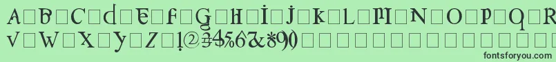 フォントConfuse – 緑の背景に黒い文字