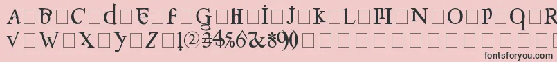 フォントConfuse – ピンクの背景に黒い文字