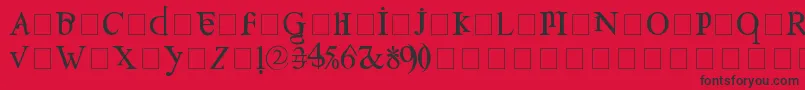 フォントConfuse – 赤い背景に黒い文字