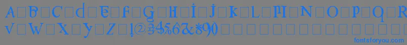 フォントConfuse – 灰色の背景に青い文字