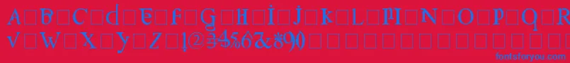 フォントConfuse – 赤い背景に青い文字