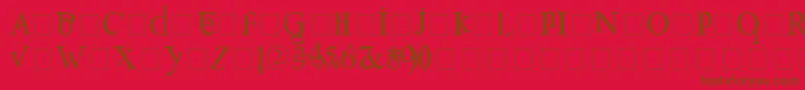 フォントConfuse – 赤い背景に茶色の文字