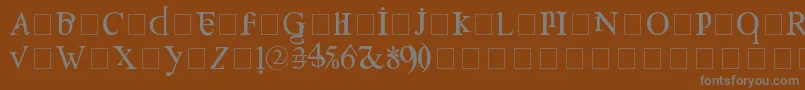 フォントConfuse – 茶色の背景に灰色の文字