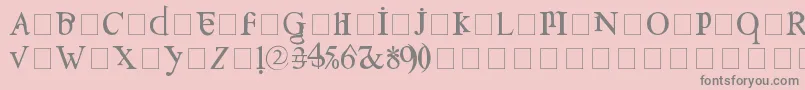 フォントConfuse – ピンクの背景に灰色の文字