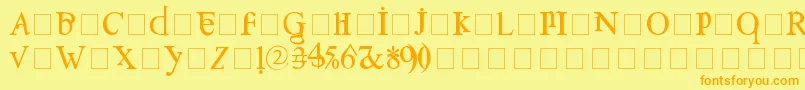 Confuse Font – Orange Fonts on Yellow Background