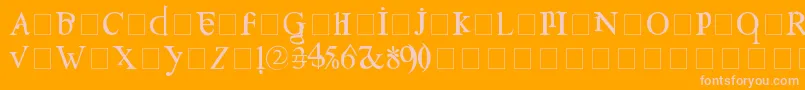 フォントConfuse – オレンジの背景にピンクのフォント