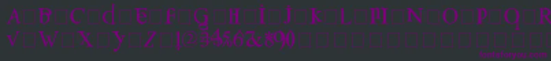 フォントConfuse – 黒い背景に紫のフォント