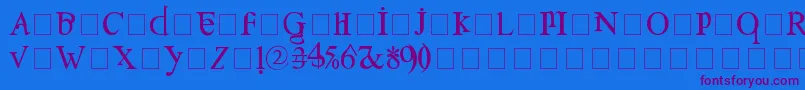 Confuse Font – Purple Fonts on Blue Background