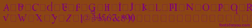 Confuse Font – Purple Fonts on Brown Background