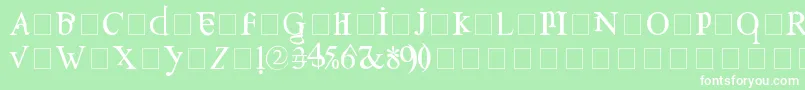 フォントConfuse – 緑の背景に白い文字