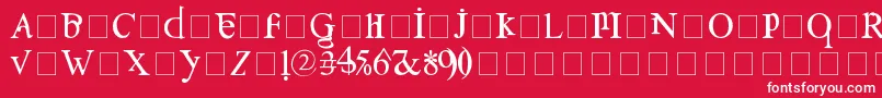 フォントConfuse – 赤い背景に白い文字