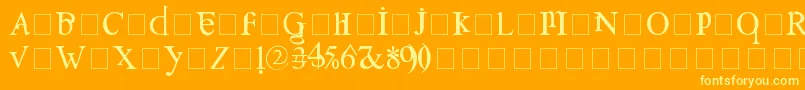 Confuse Font – Yellow Fonts on Orange Background