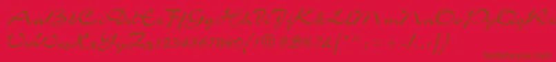 Подробнее о шрифте C721ScriptRegular Шрифт C721ScriptRegular – коричневые шрифты на красном фоне