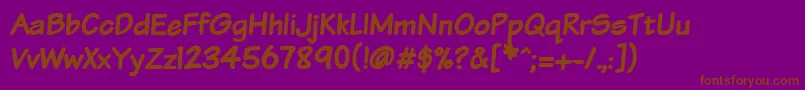 Vtcsundaykomixbold Font – Brown Fonts on Purple Background