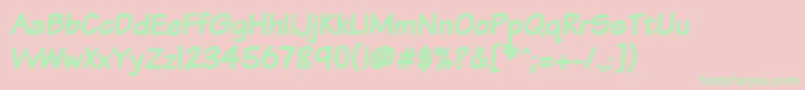 Vtcsundaykomixbold Font – Green Fonts on Pink Background