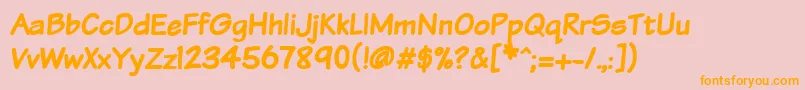 Шрифт Vtcsundaykomixbold – оранжевые шрифты на розовом фоне