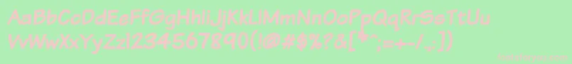 Шрифт Vtcsundaykomixbold – розовые шрифты на зелёном фоне