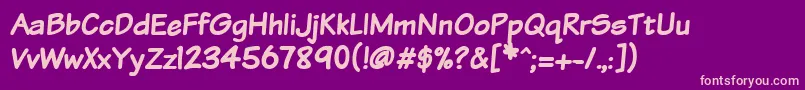 Vtcsundaykomixbold Font – Pink Fonts on Purple Background