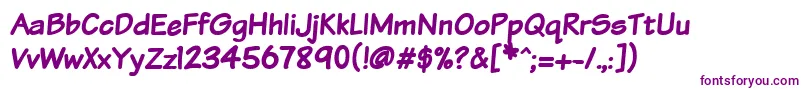 Шрифт Vtcsundaykomixbold – фиолетовые шрифты на белом фоне