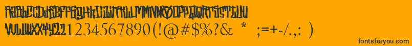 StreetVendettaDemo Font – Black Fonts on Orange Background