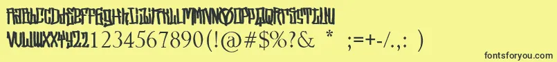 StreetVendettaDemo Font – Black Fonts on Yellow Background