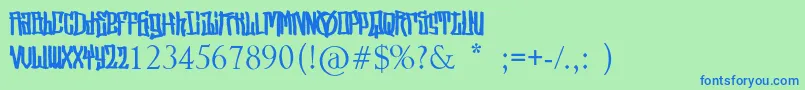 StreetVendettaDemo Font – Blue Fonts on Green Background
