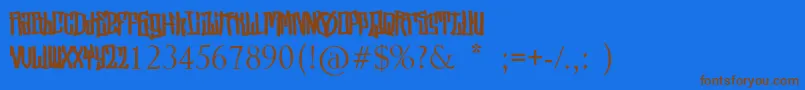 StreetVendettaDemo Font – Brown Fonts on Blue Background