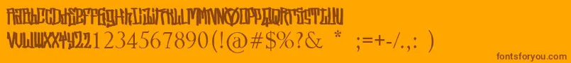 StreetVendettaDemo Font – Brown Fonts on Orange Background