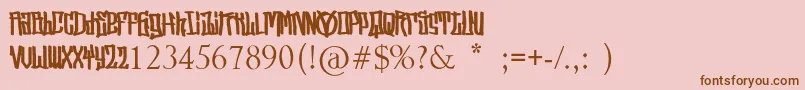 StreetVendettaDemo Font – Brown Fonts on Pink Background