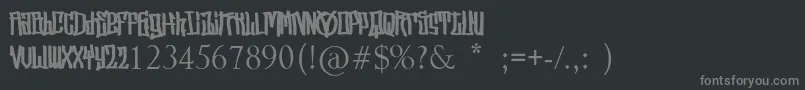 Шрифт StreetVendettaDemo – серые шрифты на чёрном фоне