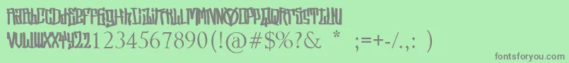 StreetVendettaDemo Font – Gray Fonts on Green Background