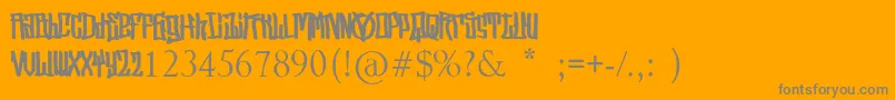 StreetVendettaDemo Font – Gray Fonts on Orange Background