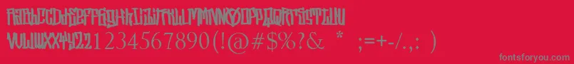 StreetVendettaDemo Font – Gray Fonts on Red Background