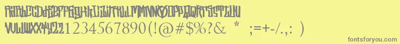 StreetVendettaDemo Font – Gray Fonts on Yellow Background