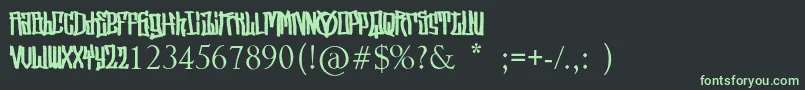 StreetVendettaDemo Font – Green Fonts on Black Background