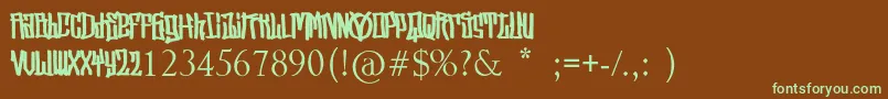 StreetVendettaDemo Font – Green Fonts on Brown Background