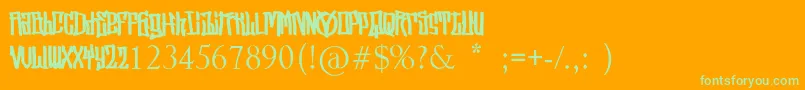 StreetVendettaDemo Font – Green Fonts on Orange Background