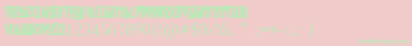 StreetVendettaDemo Font – Green Fonts on Pink Background