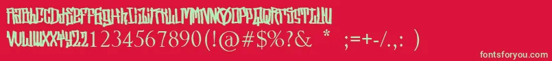 StreetVendettaDemo Font – Green Fonts on Red Background