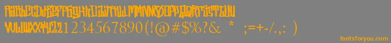 Шрифт StreetVendettaDemo – оранжевые шрифты на сером фоне