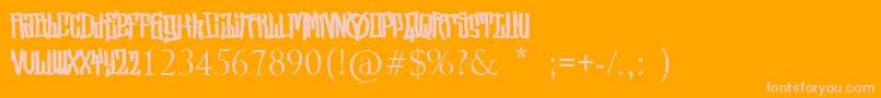 fuente StreetVendettaDemo – Fuentes Rosadas Sobre Fondo Naranja