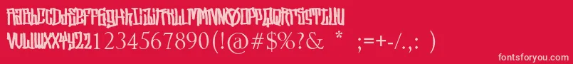 StreetVendettaDemo Font – Pink Fonts on Red Background